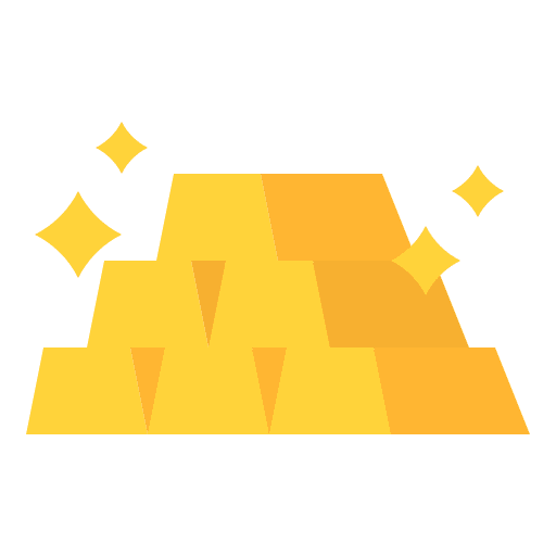 Gold ingots financial money banking icon Gold ingots financial money banking icon