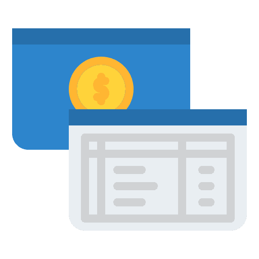 Passbook money financial account icon Passbook money financial account icon