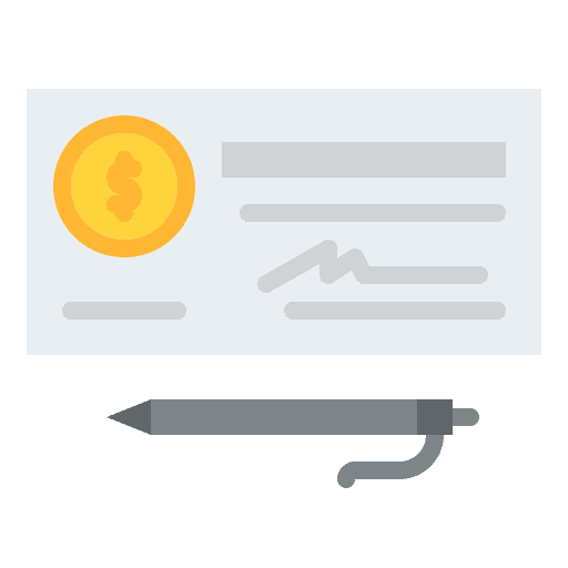 Cheque banker signature bank check icon Cheque banker signature bank check icon