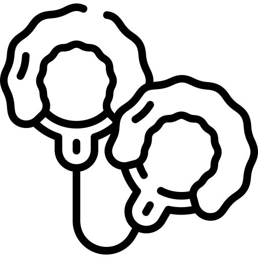 Handcuffs erotic sex shop toy icon