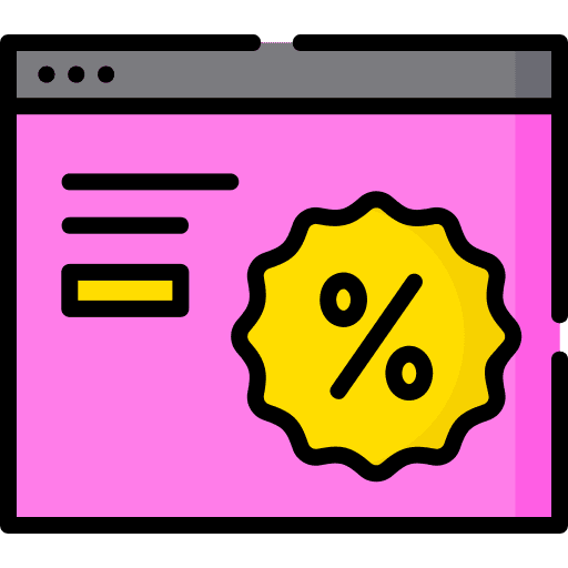 Discount commerce widescreen symbol icon