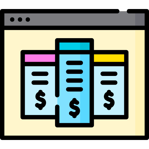 Price list illustrator price list widescreen icon