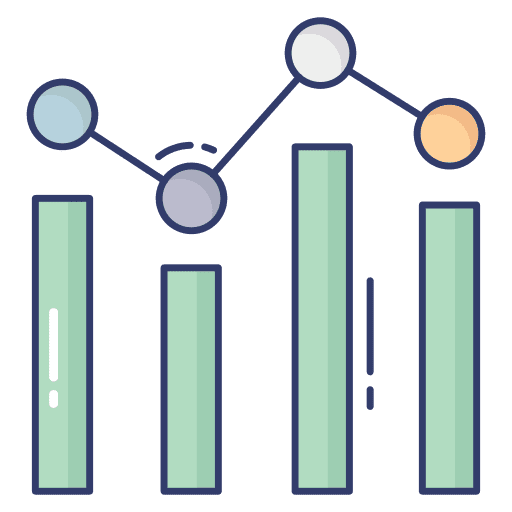 Bar graph statistics bar graph graph icon