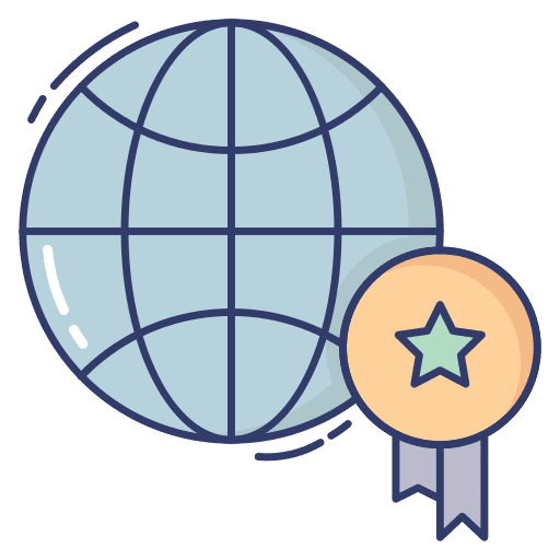 Globe medal seo and web globe icon Globe medal seo and web globe icon