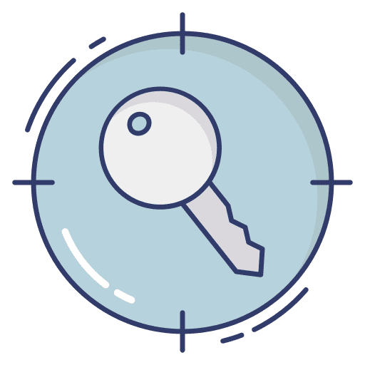 Key focus key target icon