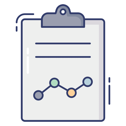 Report line graph chart icon