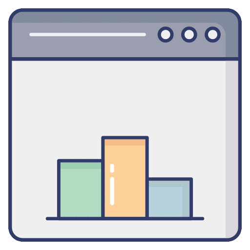 Web browser bar web browser chart icon