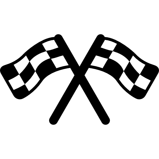 Two motor flags motoring checkered flag two icon