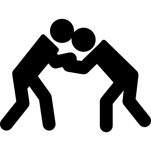 Olympic judo silhouettes sport olympic couple icon