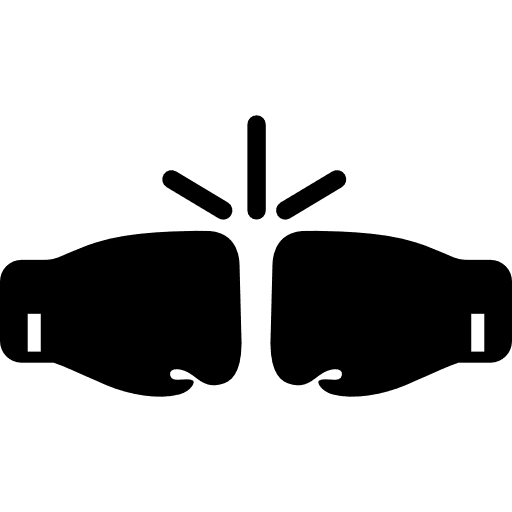 Box gloves two multisports sports icon