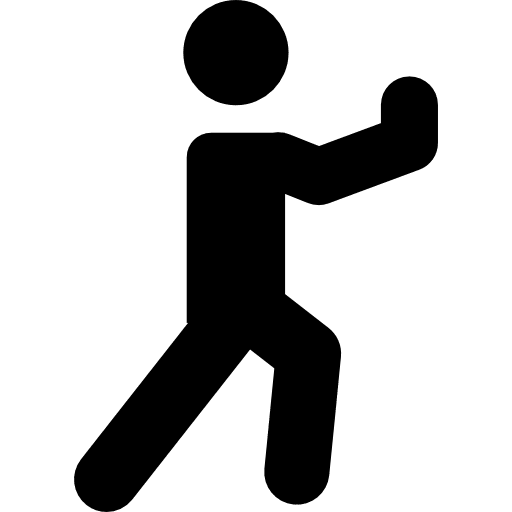 Tai chi chuan silhouette sports fight sports posture icon