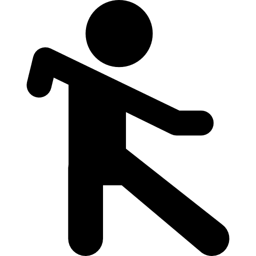 Tai chi chuan posture silhouette posture sport tai chi chuan icon