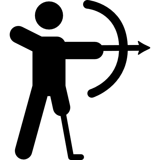 Paralympic shooting silhouette archer sportive sport icon