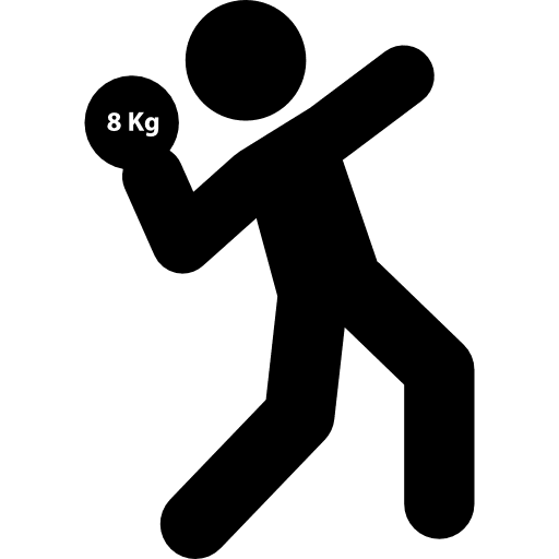 Shot putter sports multisport silhouette icon