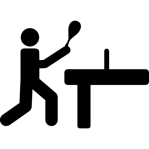 Table tennis paralympic sport symbol silhouette table sport icon