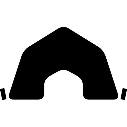 Tent shape jaima tent mountain sports tent icon