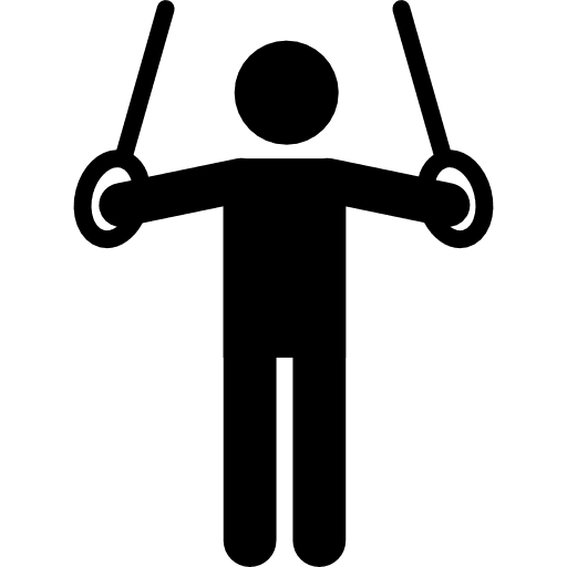 Individual gymnast on rings multisports rings individual icon