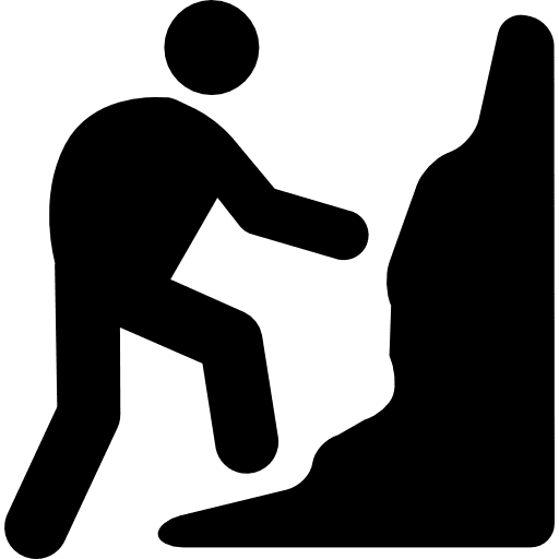 Climbing adventure sports climbing sportive icon