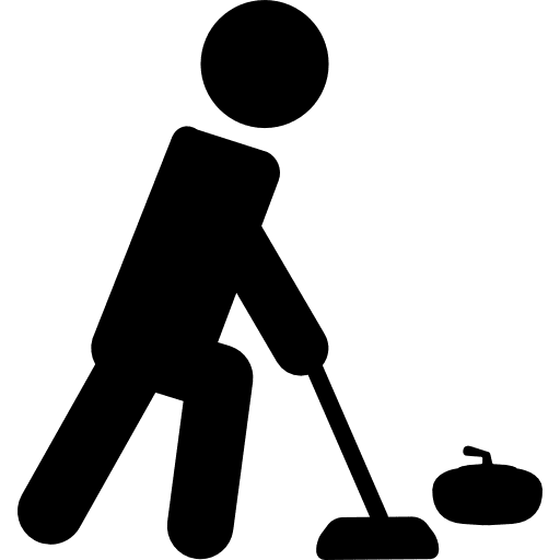 Olympic curling player multisports player players icon
