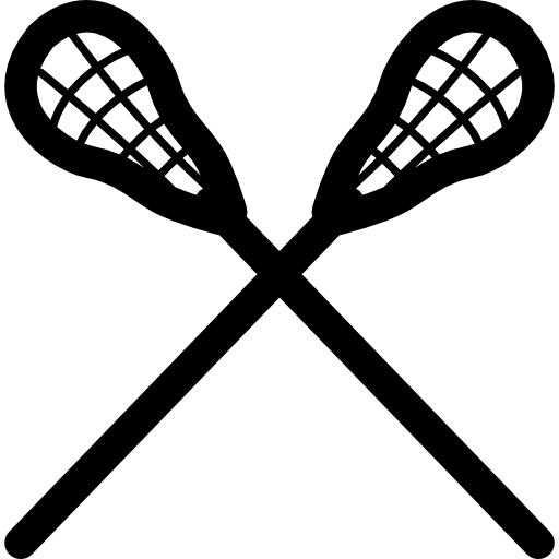 Lacrosse racquets couple lacrosse sports lacrosse equipment icon