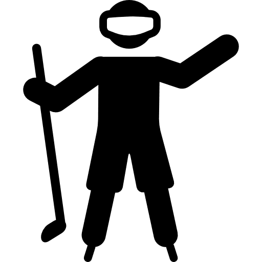 Ice hockey team player playing sportive sports icon