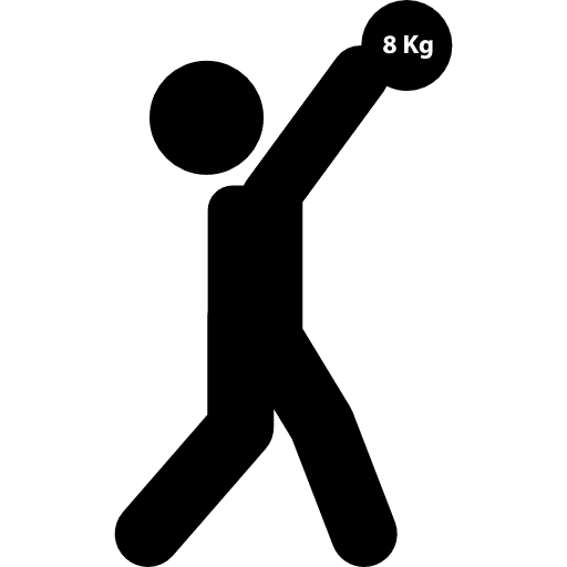 Shot putter silhouette sports sport putter icon