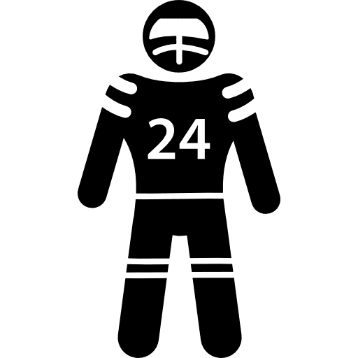 American football player multisports frontal team icon