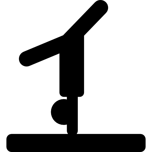 Gymnast posture silhouette sportive posture gymnast icon
