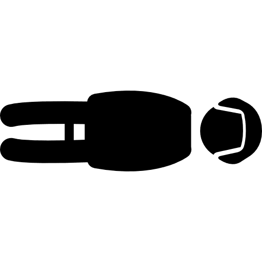 Olympic luge silhouette from top view multisports sports top view icon