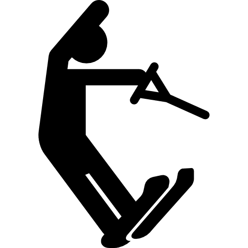 Water ski silhouette silhouette ski water sports icon