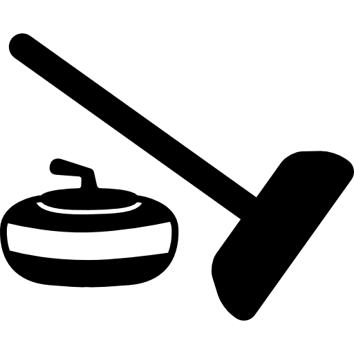 Olympic curling sport equipment sports curling equipment icon