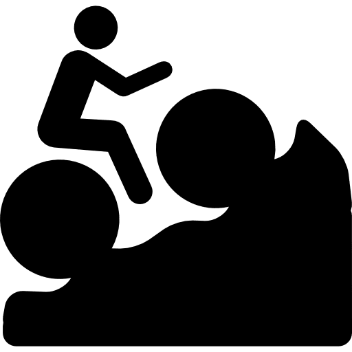 Mountain cycling cyclist silhouette sports sportive adventure sports icon