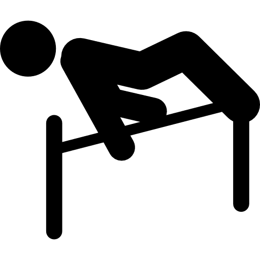 Jumping silhouette multisports jump individual sports icon