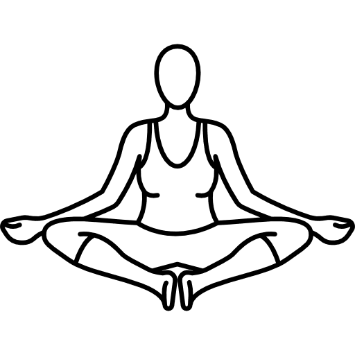 Woman on lotus position front view people pilates relaxing icon Woman on lotus position front view people pilates relaxing icon