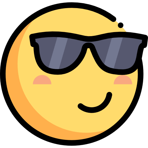 Cool emoji cool feelings icon