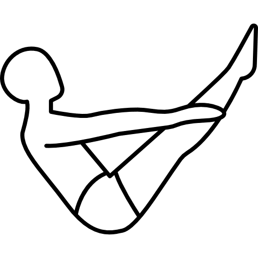 Man on the floor flexing body relaxing pilates sports icon Man on the floor flexing body relaxing pilates sports icon