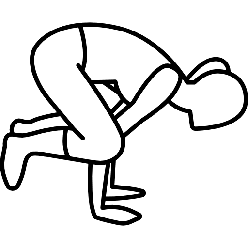 Woman standing on her arms yoga sport calm icon Woman standing on her arms yoga sport calm icon