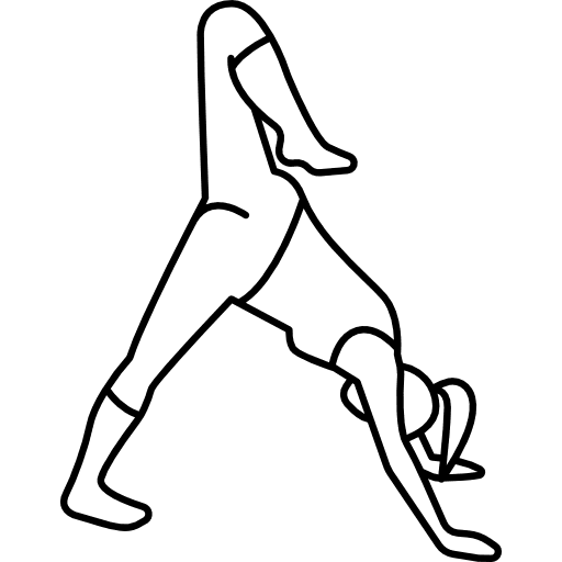 Woman with left leg up and flexed pilates sports excercising icon Woman with left leg up and flexed pilates sports excercising icon