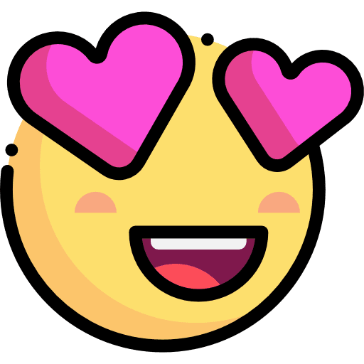 In love in love smileys emoji icon