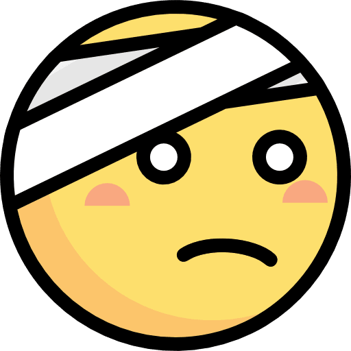 Injury emoticons smileys feelings icon