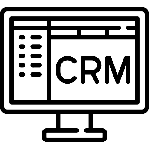 Crm business internet online icon