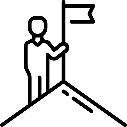 Goal mountain accomplishment landscape icon