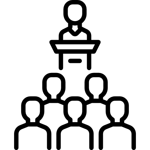 Presentation people men event icon