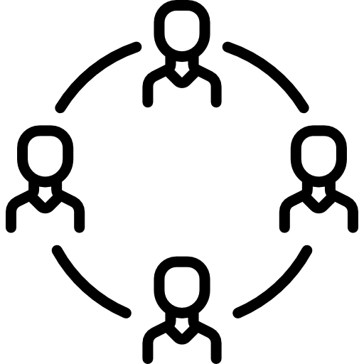 Teamwork meeting business human resources icon