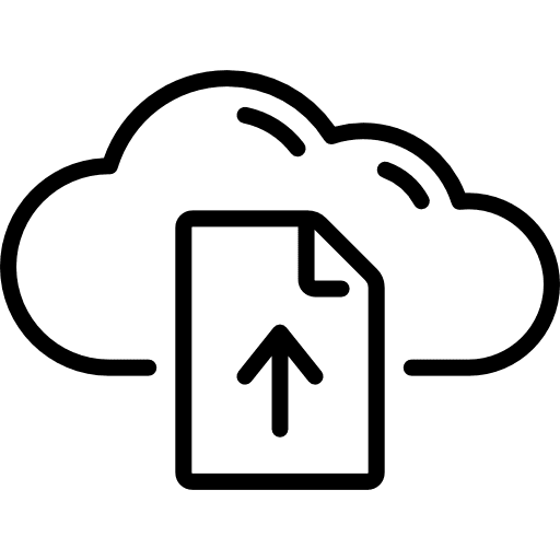 Cloud computing data multimedia option upload icon