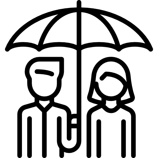 Protection woman couple people icon