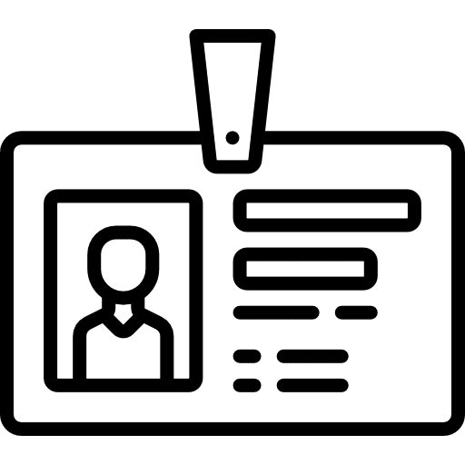 Id card seo and web id card pass icon