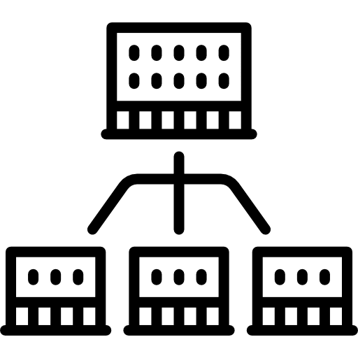 Networking interface network circles icon