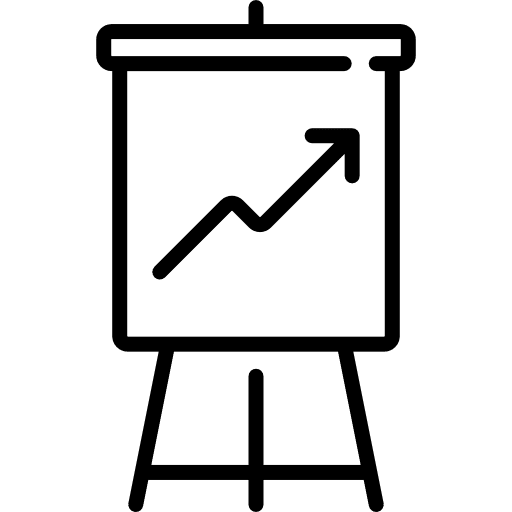 Presentation business statistics training icon