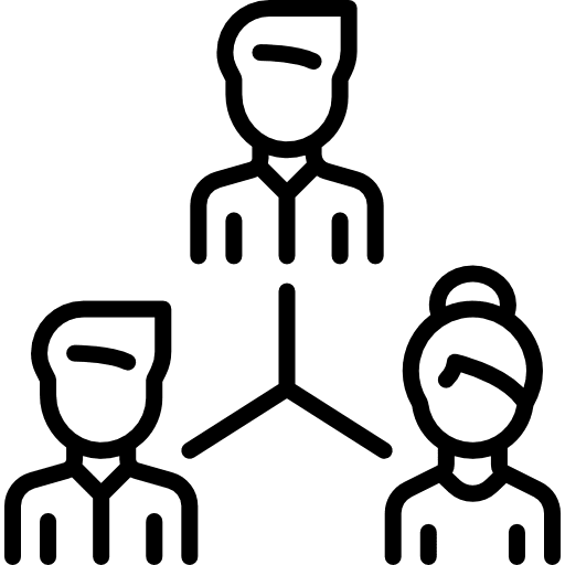 Teamwork networking business group icon